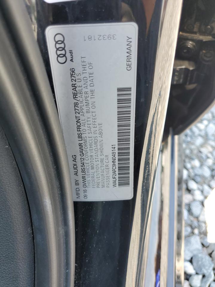 2017 Audi A6 Premium Plus VIN: WAUF2AFC9HN049141 Lot: 62705535