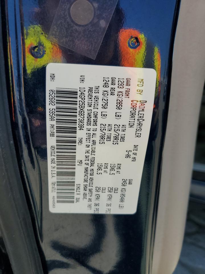 2006 Dodge Caravan Se VIN: 1D4GP25BX6B730384 Lot: 59042165