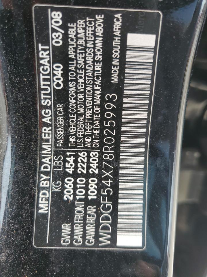 2008 Mercedes-Benz C 300 VIN: WDDGF54X78R025993 Lot: 63052775
