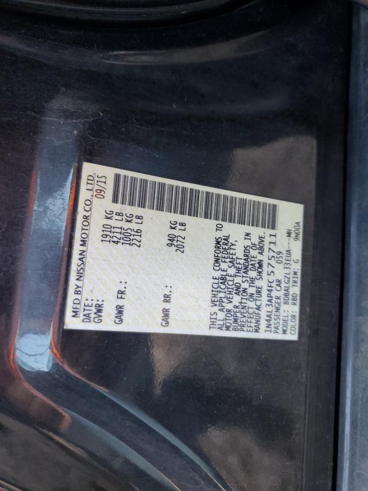 NISSAN ALTIMA 2015 VIN 1N4AL3AP4FC575711 фото 12