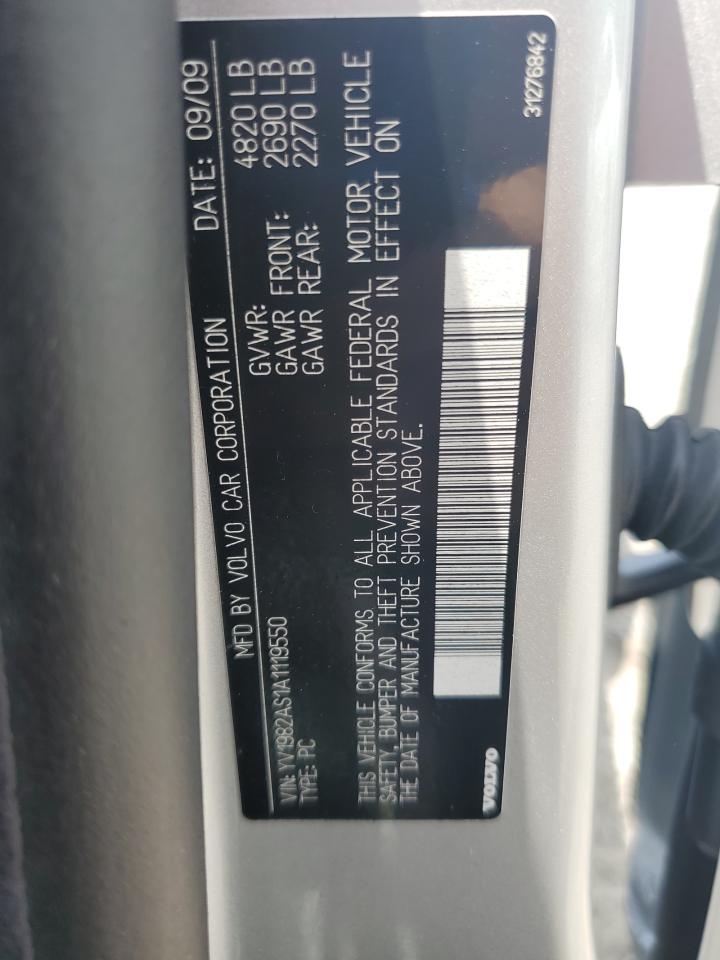 2010 Volvo S80 3.2 VIN: YV1982AS1A1119550 Lot: 60902845