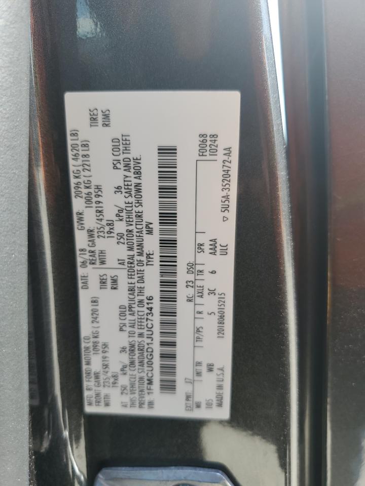 FORD ESCAPE 2018 VIN 1FMCU0GD1JUC73416 photo 14
