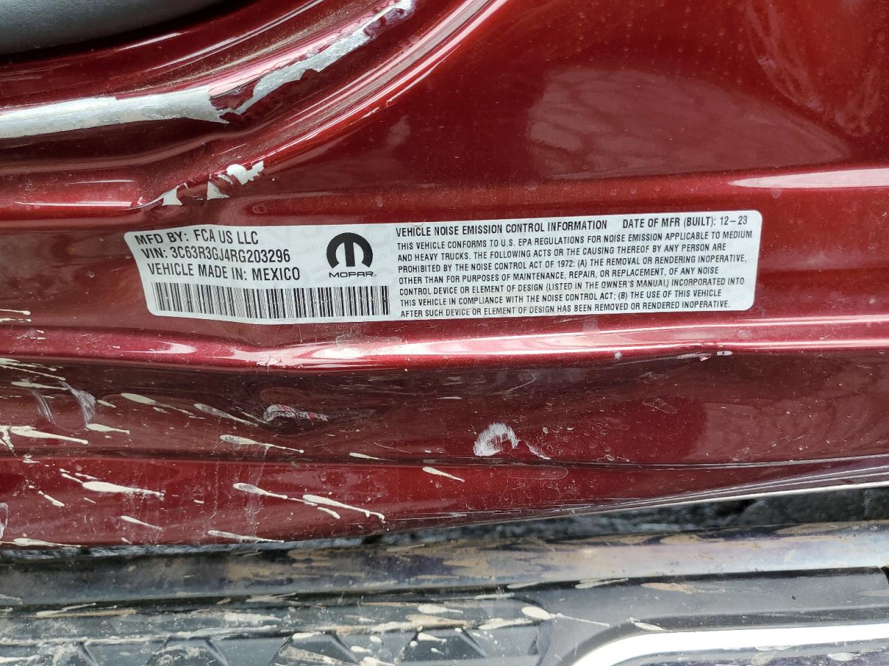 2024 Ram 3500 Tradesman VIN: 3C63R3GJ4RG203296 Lot: 61236485
