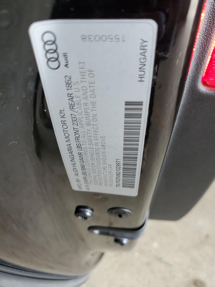 2016 Audi Tt VIN: TRUT5CFV8G1029971 Lot: 59263555