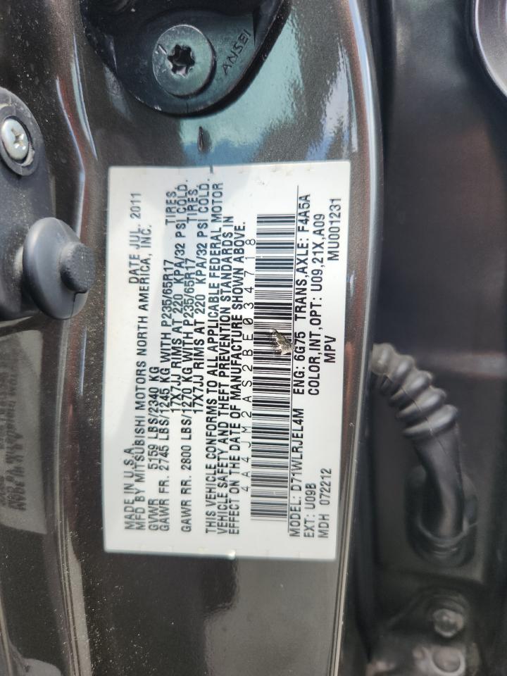 2011 Mitsubishi Endeavor Ls VIN: 4A4JM2AS2BE034718 Lot: 60546475