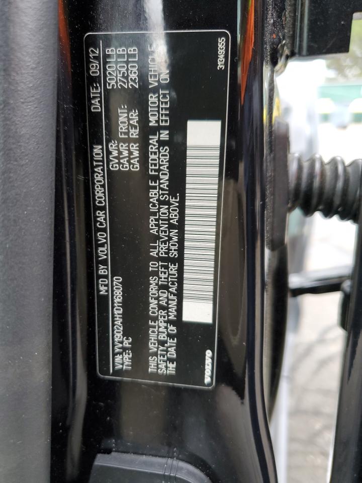 2013 Volvo S80 T6 VIN: YV1902AH1D1168070 Lot: 61373905