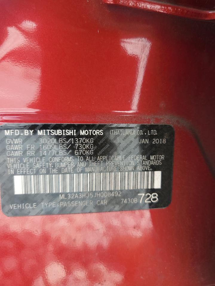 2018 Mitsubishi Mirage Es VIN: ML32A3HJ5JH008492 Lot: 62402945