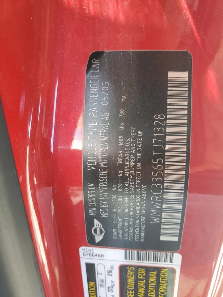 WMWRC33565TJ71328 2005 Mini Cooper