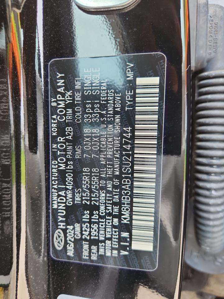 2025 Hyundai Kona Sel VIN: KM8HB3AB1SU214744 Lot: 60532605