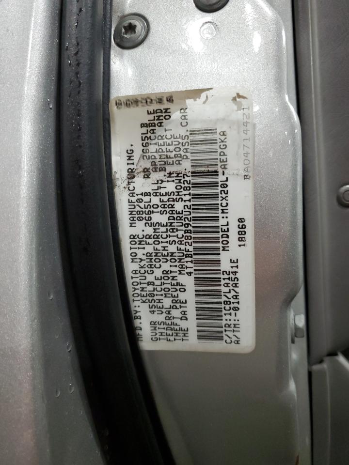 2002 Toyota Avalon Xl VIN: 4T1BF28B92U211827 Lot: 62215455