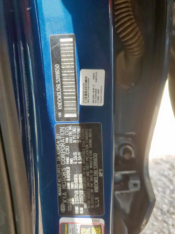 2020 Kia Niro Lxs VIN: KNDCM3LD6L5391650 Lot: 60859655
