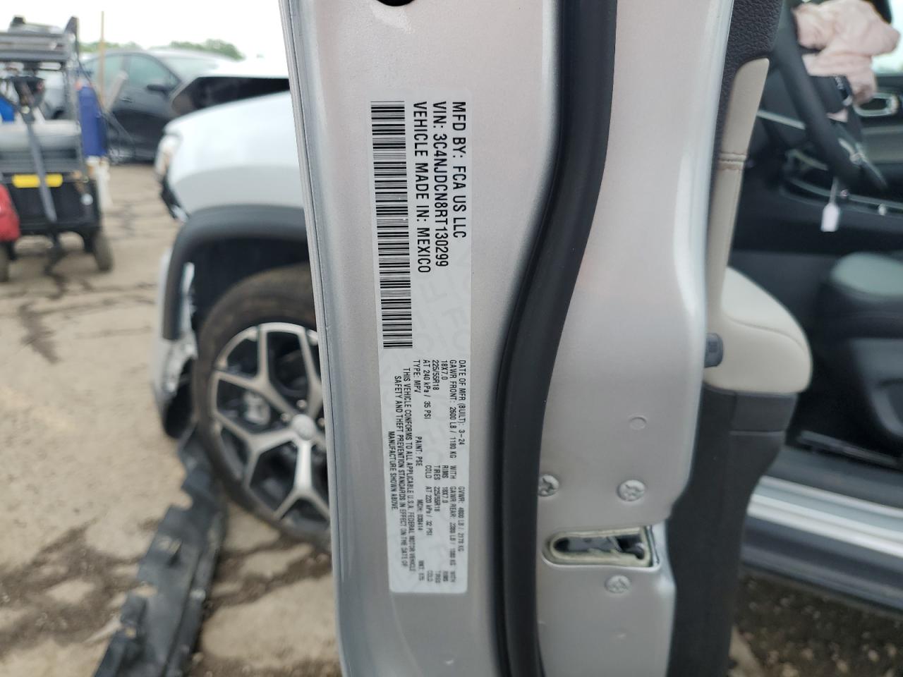 2024 Jeep Compass Limited VIN: 3C4NJDCN8RT130299 Lot: 62995625