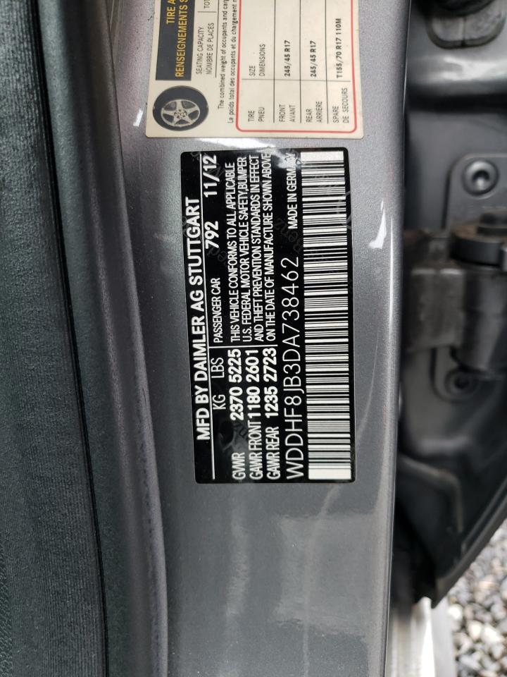 2013 Mercedes-Benz E 350 4Matic VIN: WDDHF8JB3DA738462 Lot: 61469785