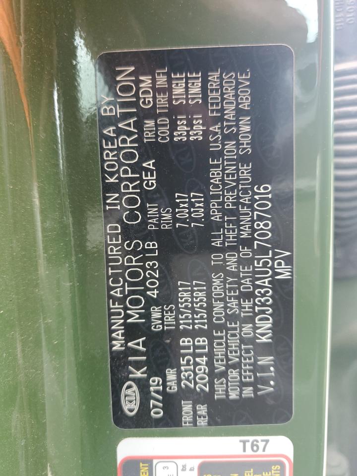 2020 Kia Soul Ex VIN: KNDJ33AU5L7087016 Lot: 61902955