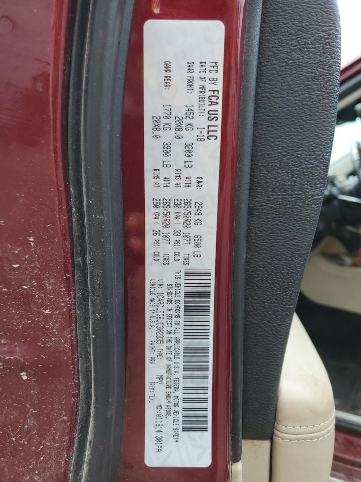 2018 Dodge Durango Citadel VIN: 1C4RDJEG6JC302335 Lot: 70244405