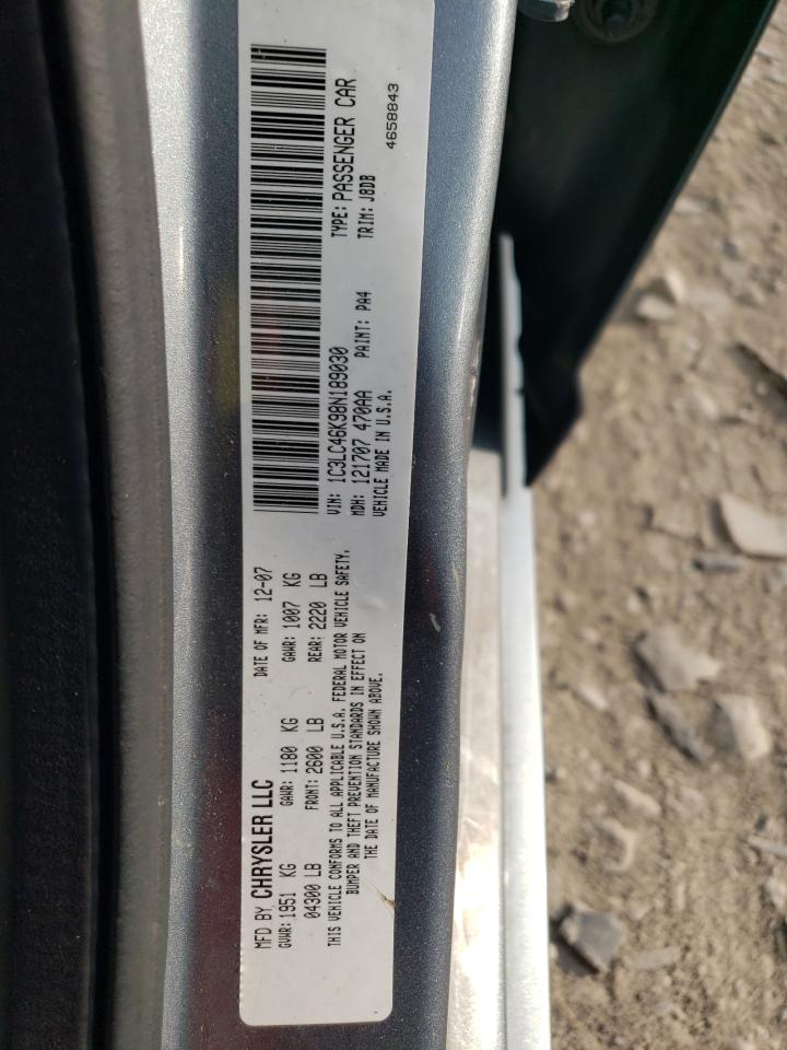 2008 Chrysler Sebring Lx VIN: 1C3LC46K98N189030 Lot: 62118845