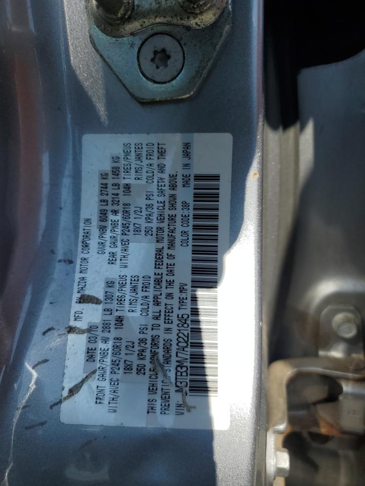 2010 Mazda Cx-9 VIN: JM3TB3MV7A0221845 Lot: 60701045