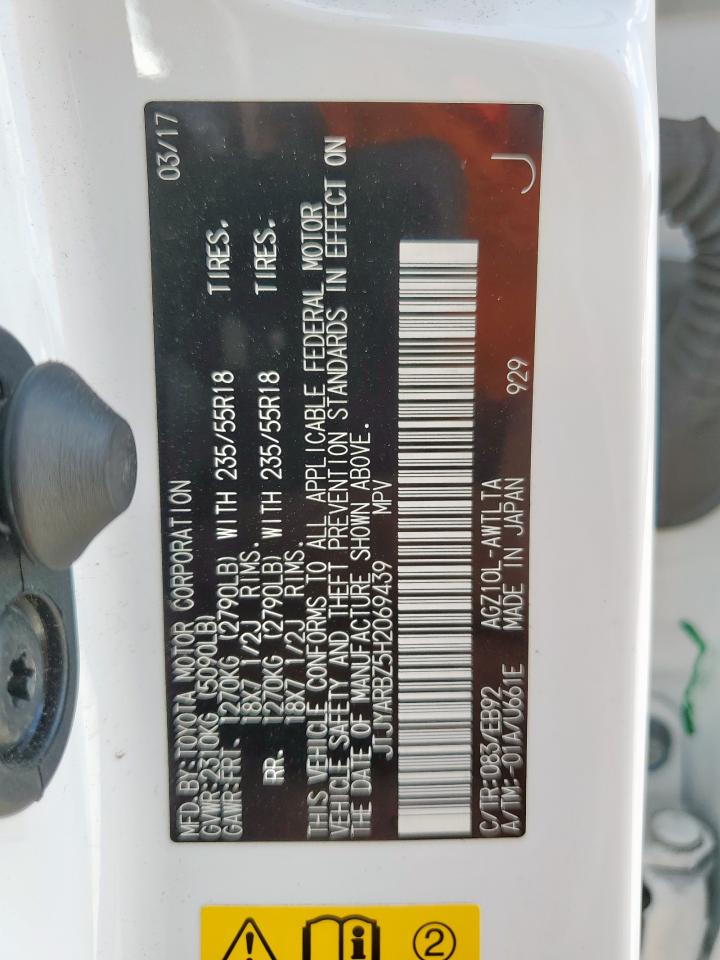 2017 Lexus Nx 200T Base VIN: JTJYARBZ5H2069439 Lot: 60643915