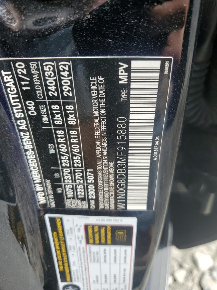 2021 Mercedes-Benz Glc 300 VIN: W1N0G8DB3MF915880 Lot: 61741655