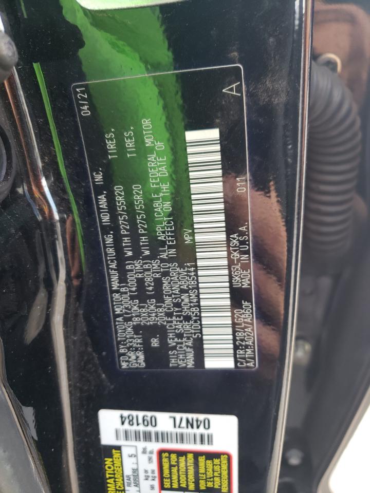 2021 Toyota Sequoia Sr5 VIN: 5TDCY5B14MS185441 Lot: 62227315
