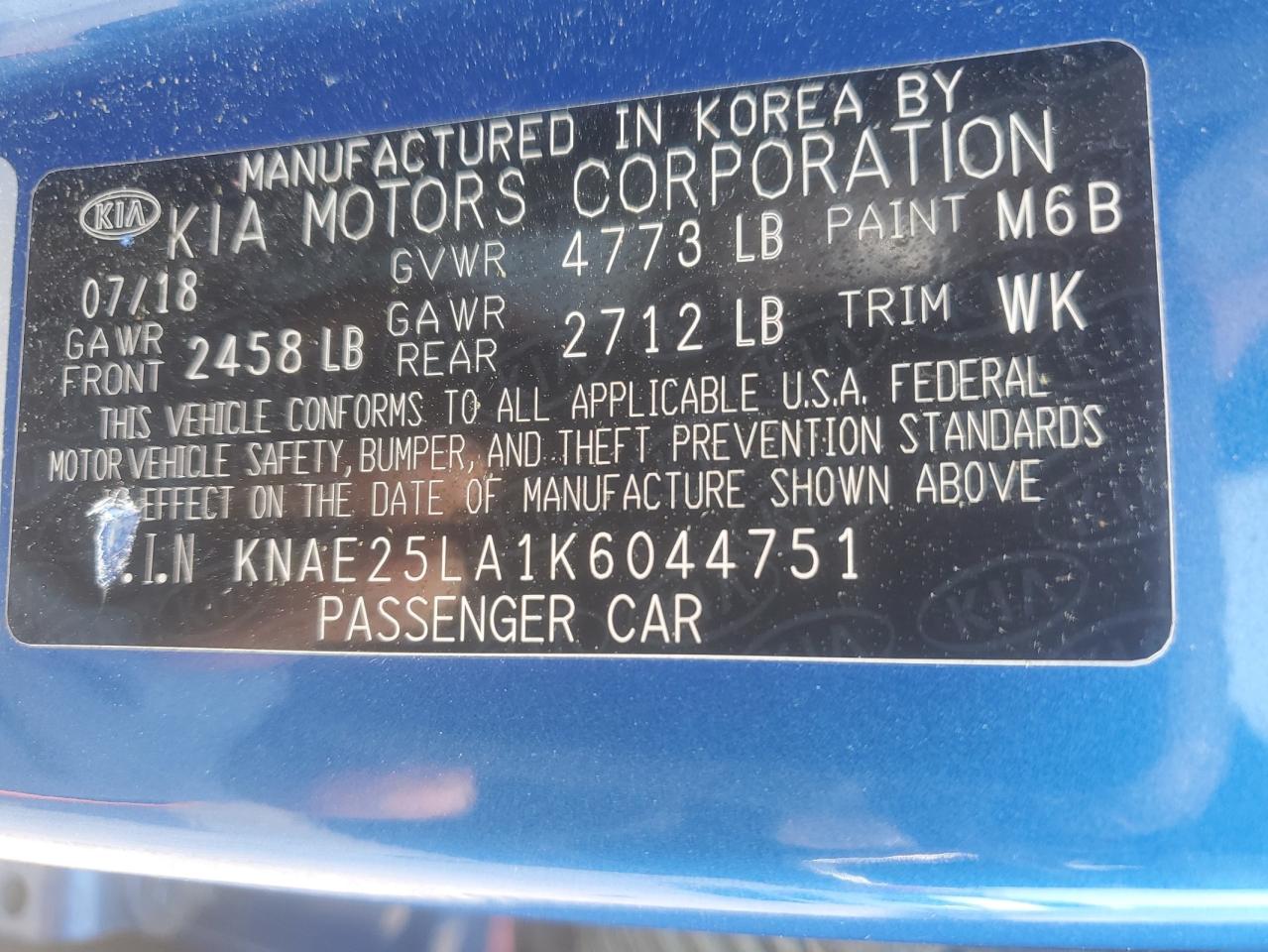 2019 Kia Stinger Premium VIN: KNAE25LA1K6044751 Lot: 58863815