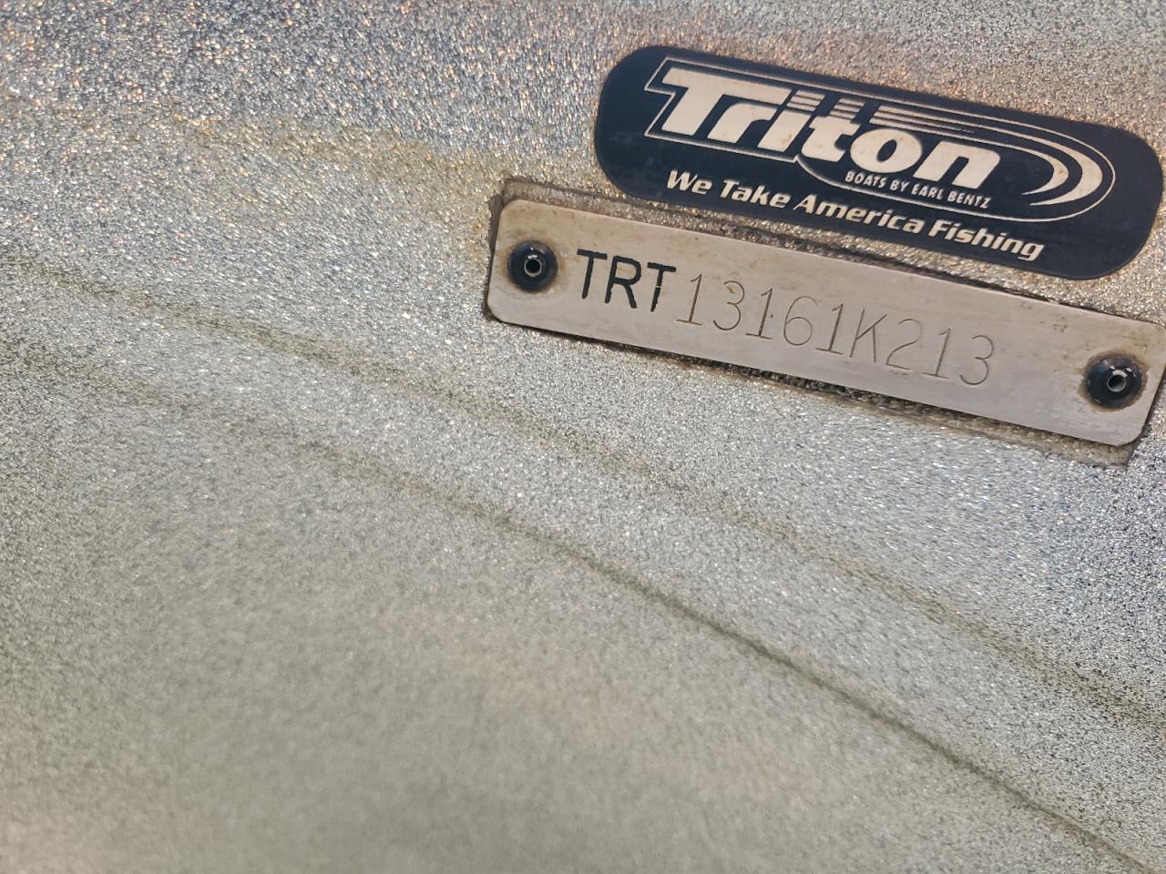 TRITON BOAT W/TRL 2013 VIN TRT13161K213 фото 10