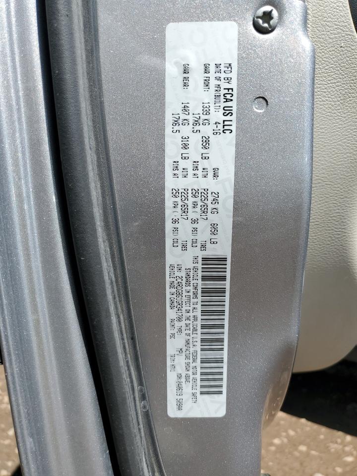 DODGE CARAVAN 2016 VIN 2C4RDGBG1GR341700 zdjęcie 13