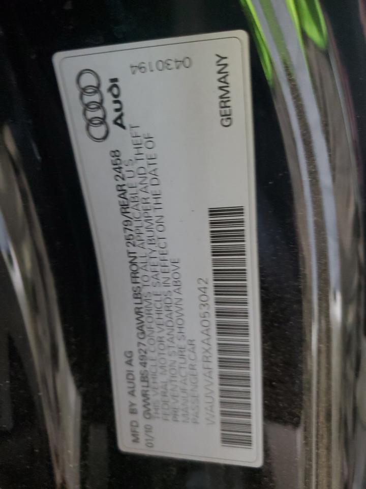 2010 Audi S5 Prestige VIN: WAUVVAFRXAA053042 Lot: 61892025