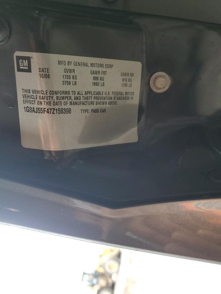 2007 Saturn Ion Level 2 VIN: 1G8AJ55F47Z158398 Lot: 61874515