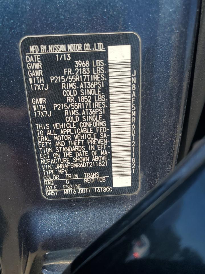 2013 Nissan Juke S VIN: JN8AF5MR6DT211821 Lot: 62601955