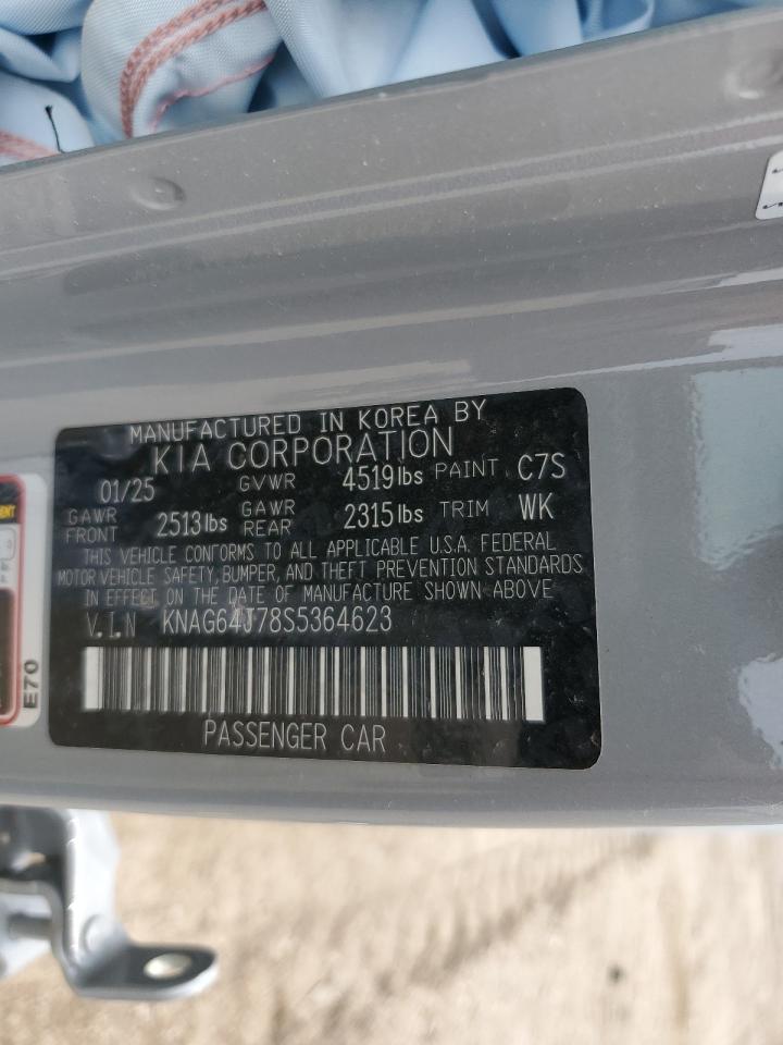 2025 Kia K5 Gt Line VIN: KNAG64J78S5364623 Lot: 60018455
