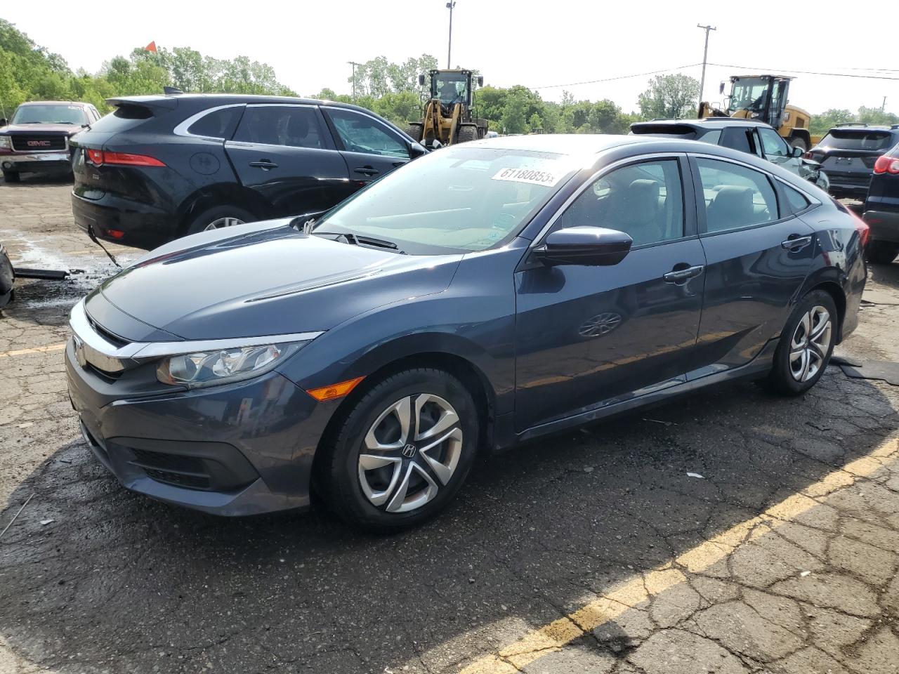 2016 Honda Civic Lx продається в Woodhaven, MI - Side