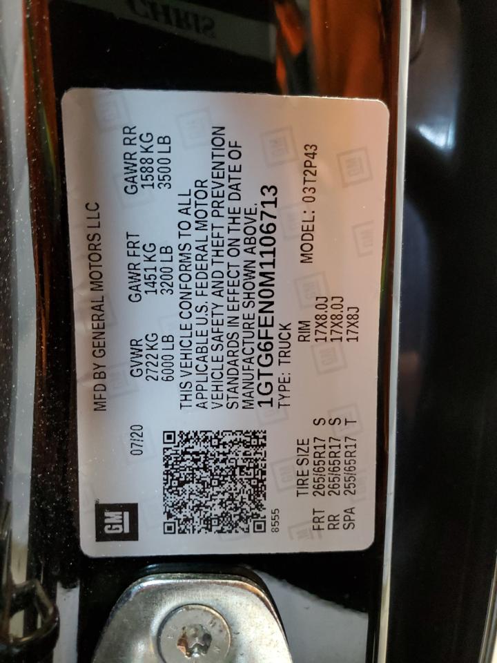 2021 GMC Canyon At4 VIN: 1GTG6FEN0M1106713 Lot: 58945565