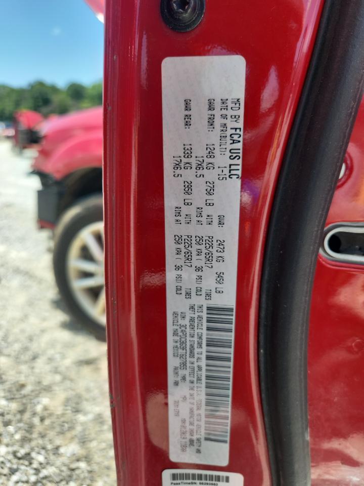 2015 Dodge Journey Sxt VIN: 3C4PDCBG9FT627855 Lot: 62499865