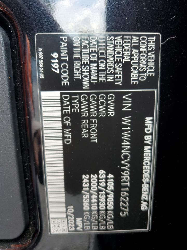 2024 Mercedes-Benz Sprinter 2500 VIN: W1W4NCVY9RT162275 Lot: 60839355