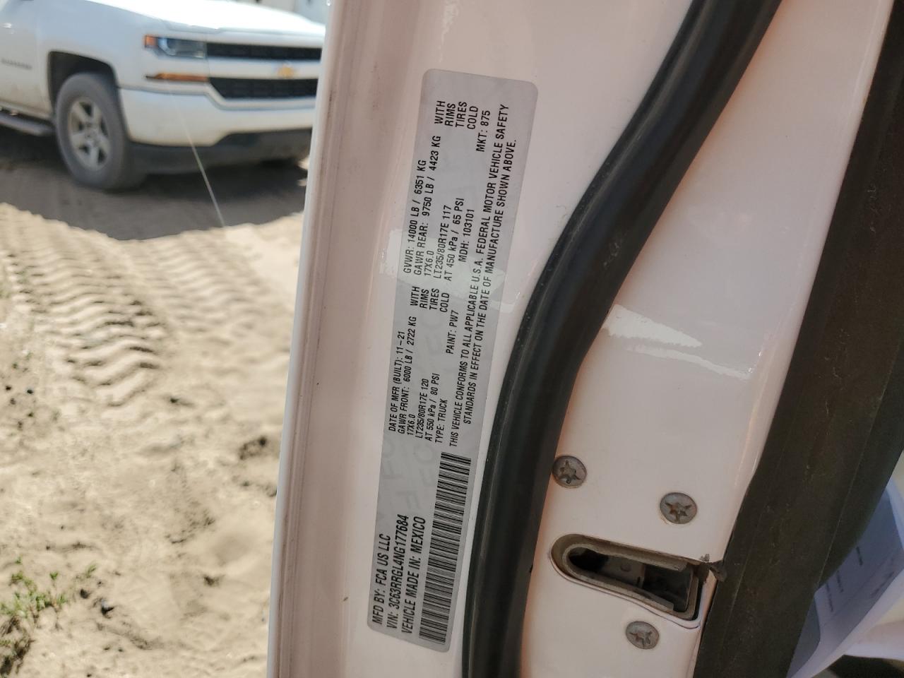 2022 Ram 3500 Tradesman VIN: 3C63RRGL4NG177684 Lot: 60485675