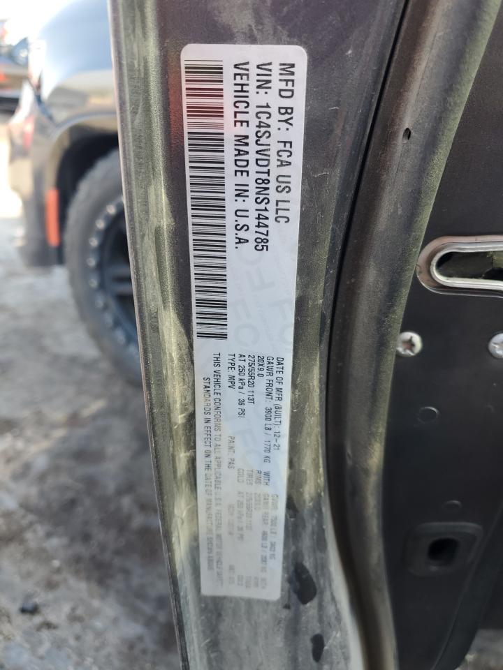 2022 Jeep Wagoneer Series Iii VIN: 1C4SJVDT8NS144785 Lot: 58635565