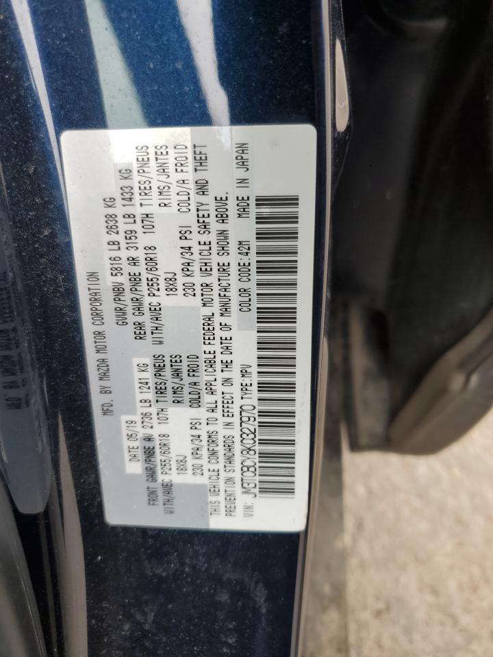 2019 Mazda Cx-9 Touring VIN: JM3TCBCY8K0327970 Lot: 62219605