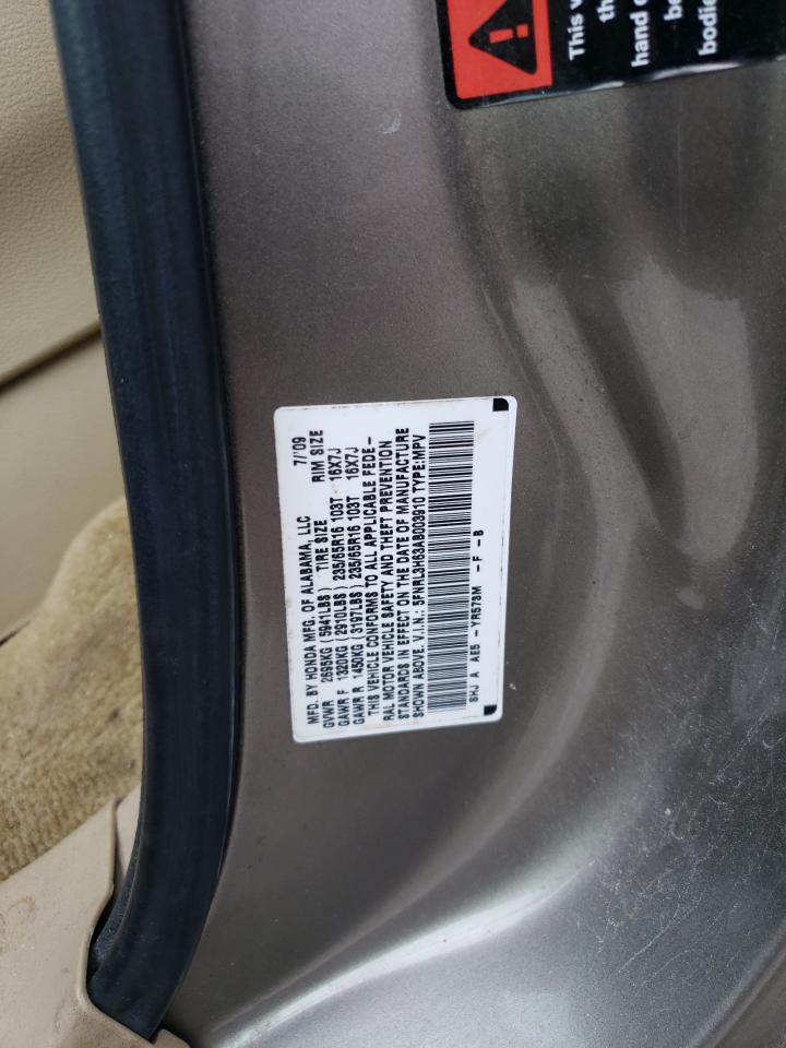 2010 Honda Odyssey Exl VIN: 5FNRL3H63AB003910 Lot: 61540925