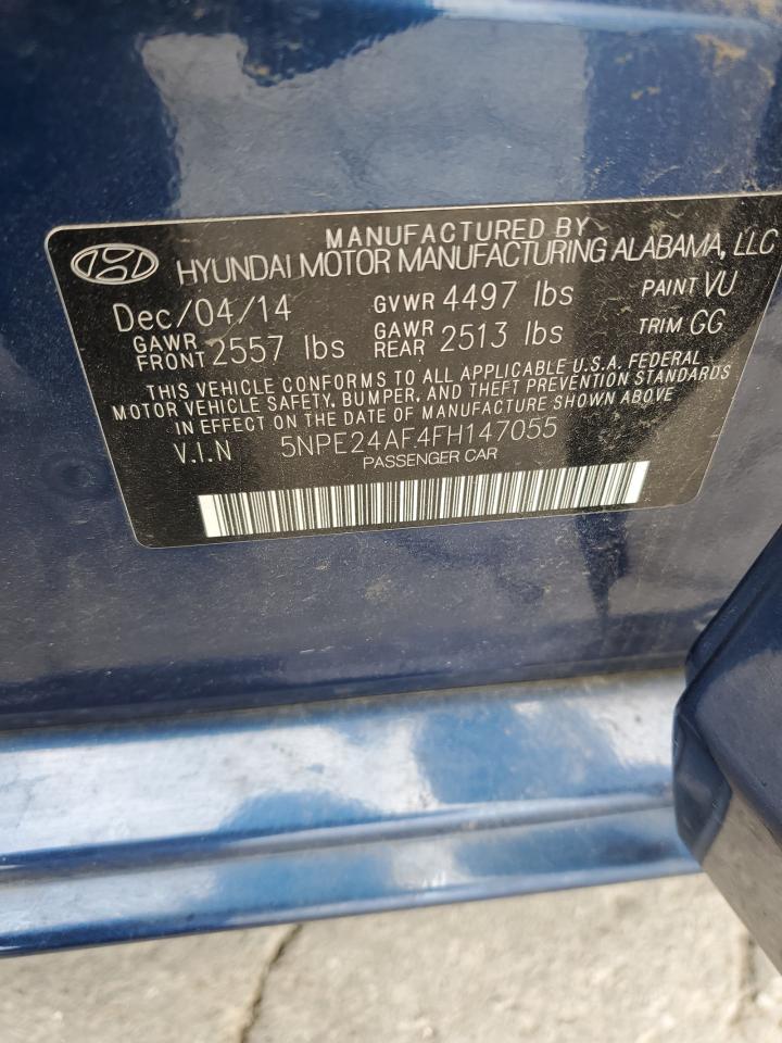 HYUNDAI SONATA 2015 VIN 5NPE24AF4FH147055 zdjęcie 12