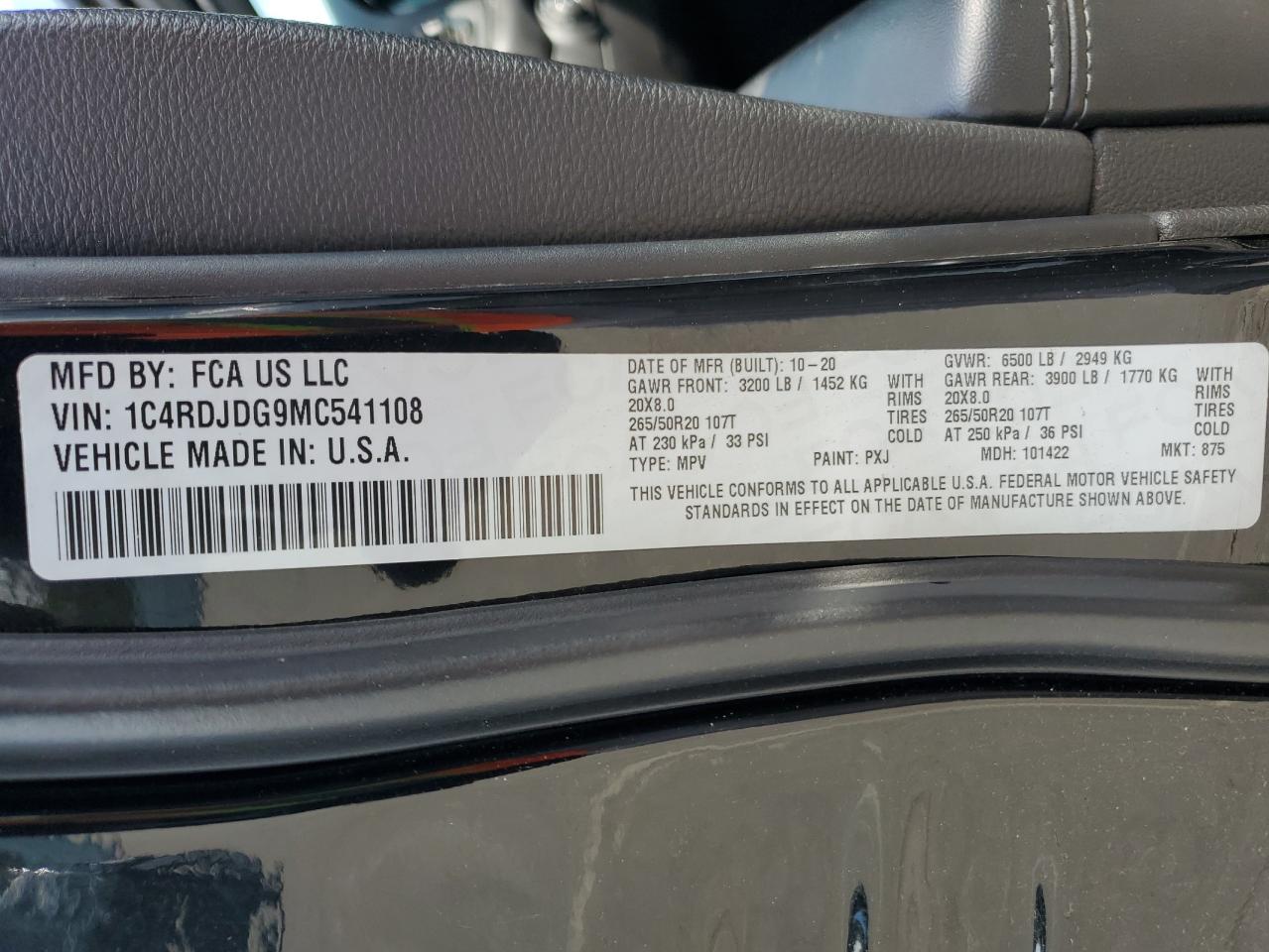 2021 Dodge Durango Gt VIN: 1C4RDJDG9MC541108 Lot: 62589665