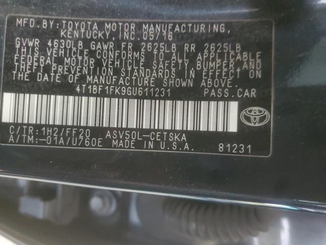 2016 TOYOTA CAMRY LE  