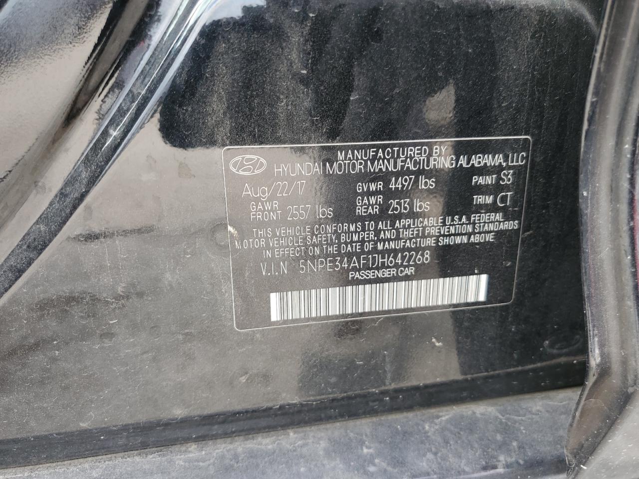 2018 Hyundai Sonata Sport VIN: 5NPE34AF1JH642268 Lot: 60560095