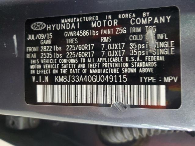 2016 HYUNDAI TUCSON LIMITED