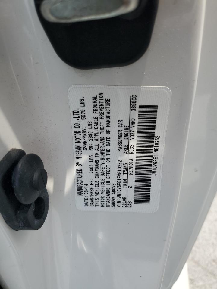 2015 Infiniti Q60 Base VIN: JN1CV6FE1FM810262 Lot: 59745585