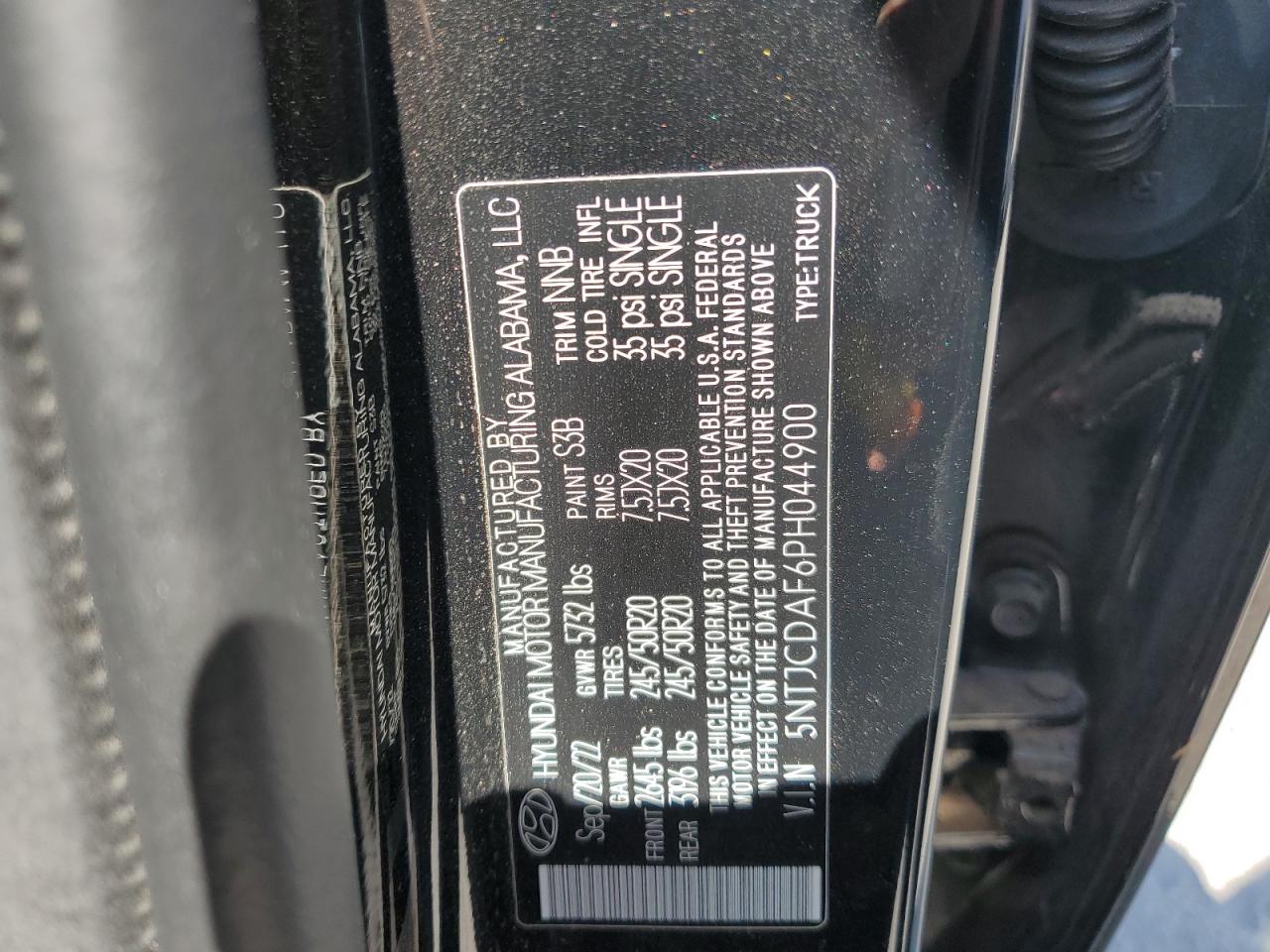 2023 Hyundai Santa Cruz Night VIN: 5NTJCDAF6PH044900 Lot: 61789325