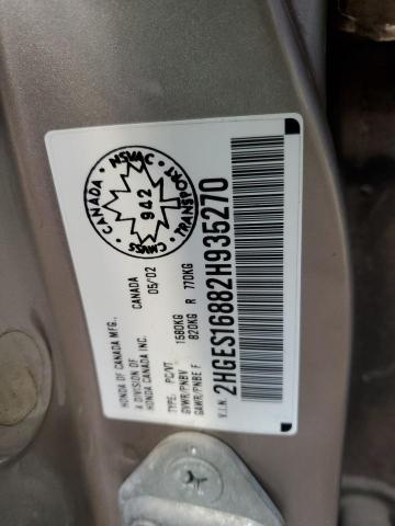 2002 HONDA CIVIC LX