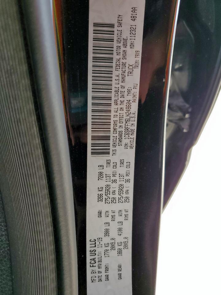 2020 Ram 1500 Big Horn/Lone Star VIN: 1C6SRFFM6LN248604 Lot: 61055465