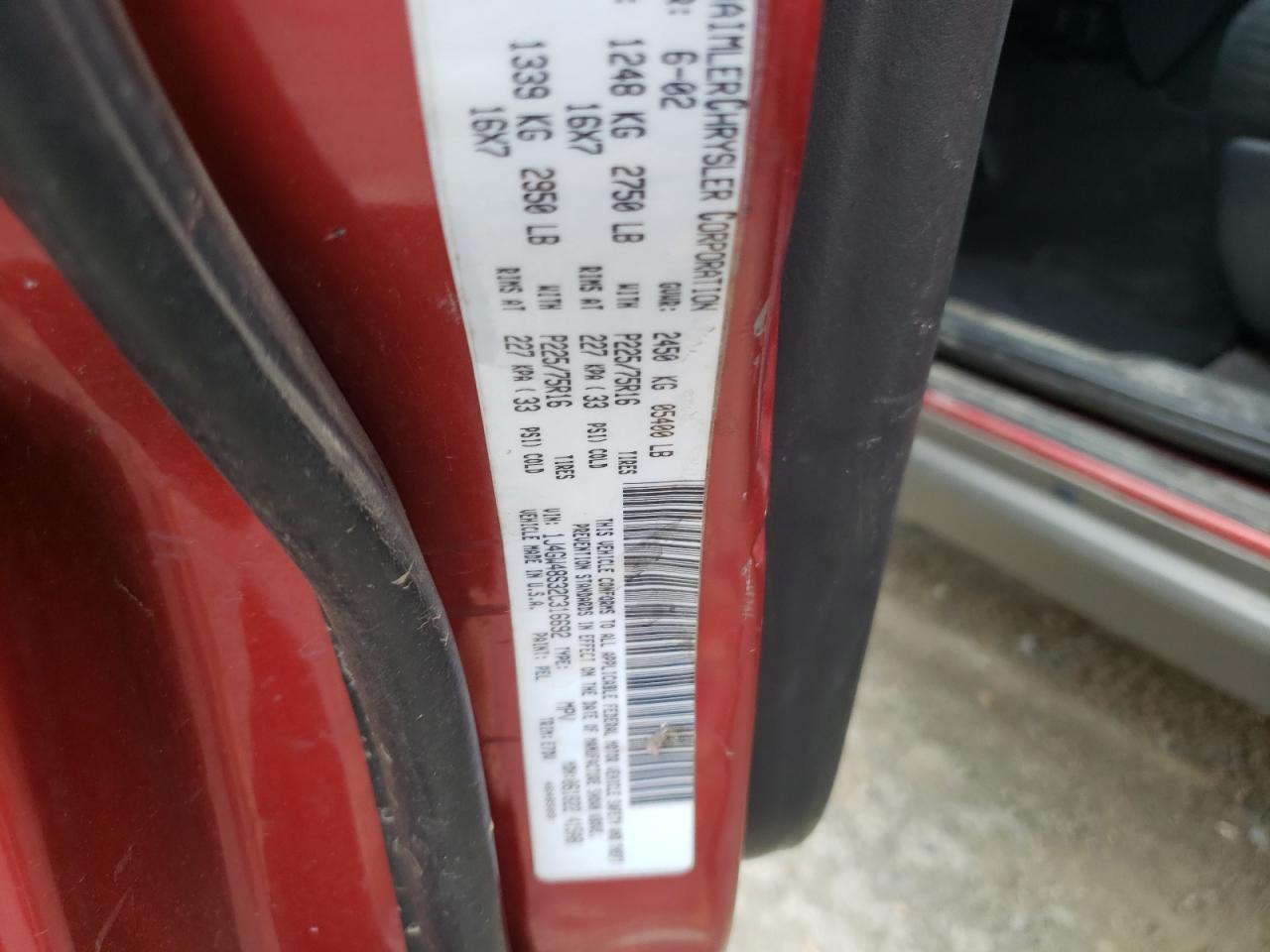 2002 Jeep Grand Cherokee Laredo VIN: 1J4GW48S32C316692 Lot: 62741475