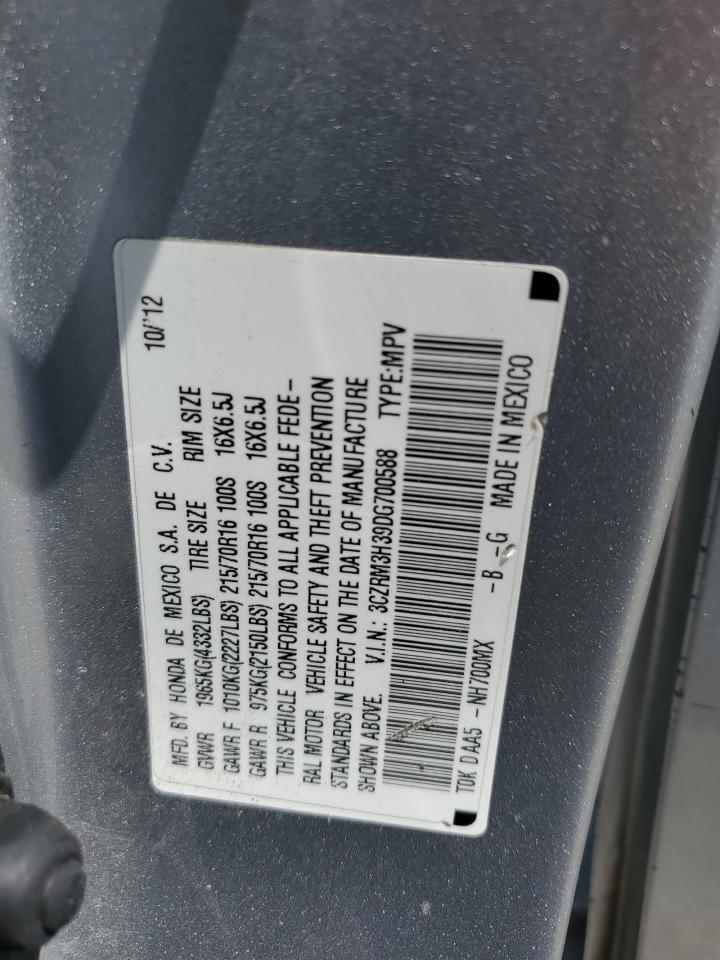 HONDA CRV 2013 VIN 3CZRM3H39DG700588 zdjęcie 13
